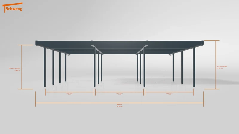 #DE Schweng Flachdachcarport C600 (ID bkgzzp)