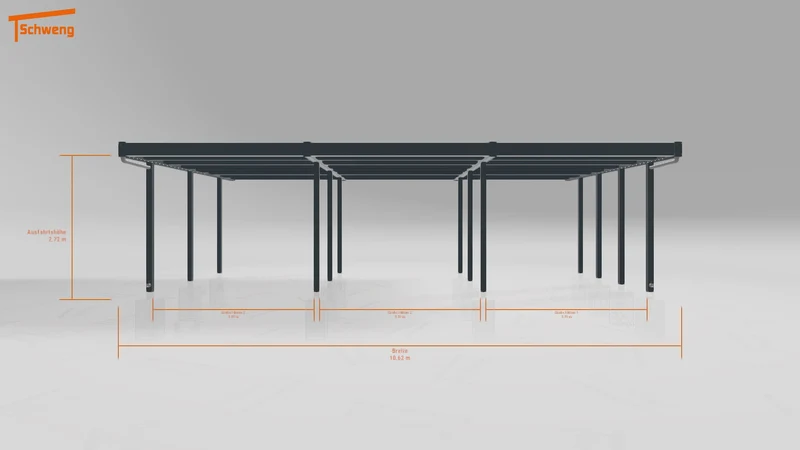 #DE Schweng Flachdachcarport C600 (ID bkgzzp)