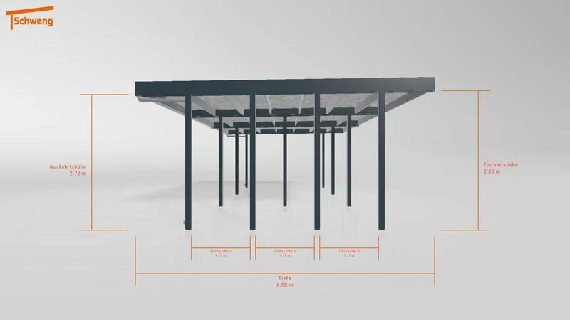 #DE Schweng Flachdachcarport C600 (ID bkgzzp)