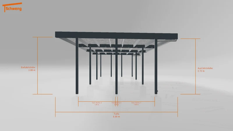 #DE Schweng Flachdachcarport C600 (ID bkgzzp)