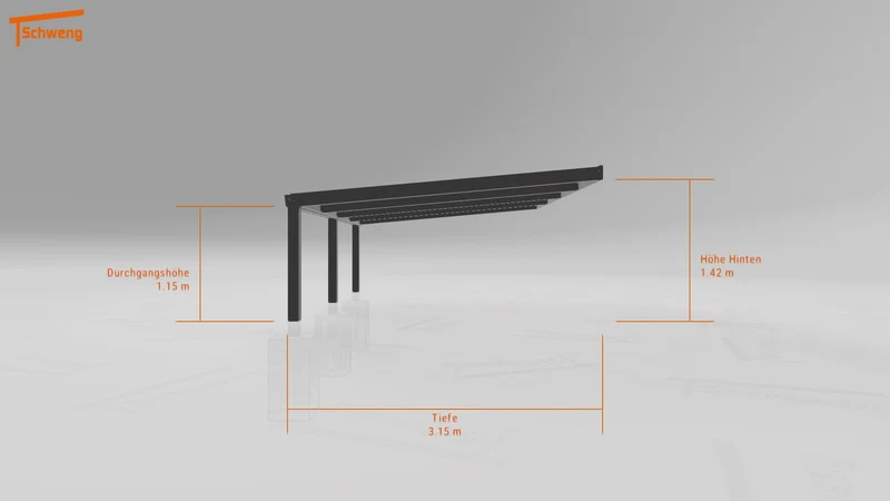#DE Schweng Terrassenüberdachung S350 (ID 2qx437)