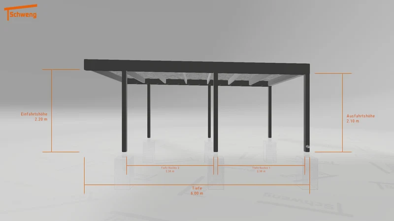 #AT Schweng Flachdachcarport C600+ (ID pbj5m8) #MTG