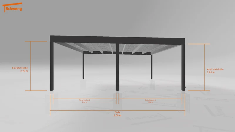 #DE Schweng Flachdachcarport C600 (ID 77mdvx)