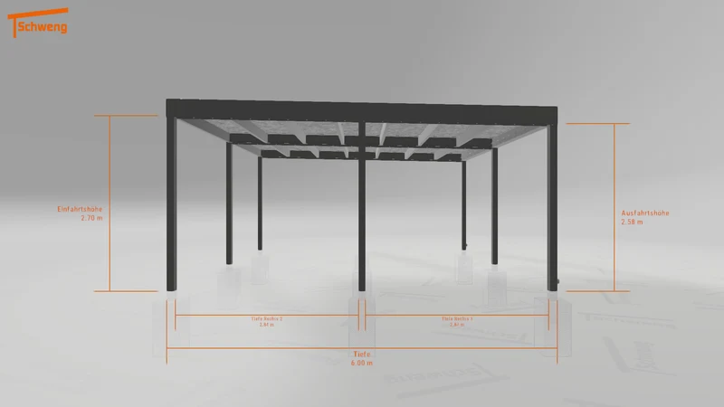#DE Schweng Flachdachcarport C600+ (ID ygnd93) #MTG