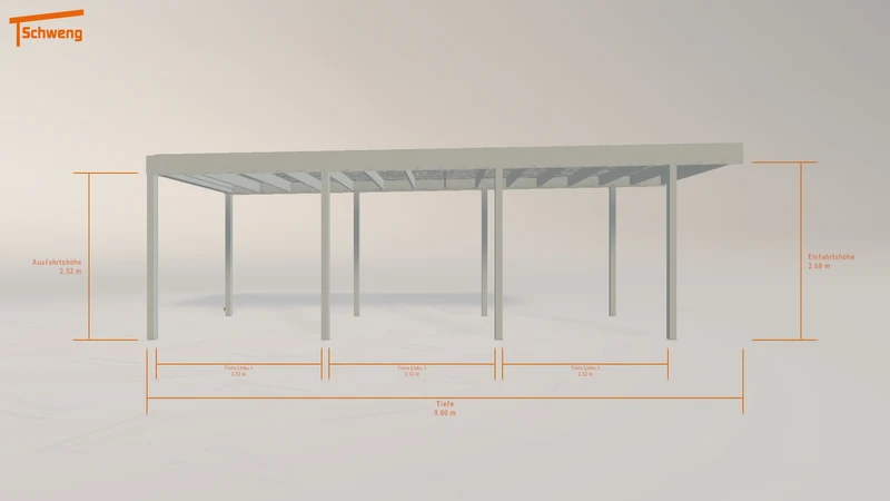 #DE Schweng Flachdachcarport C600+ (ID zbg5g9) #MTG