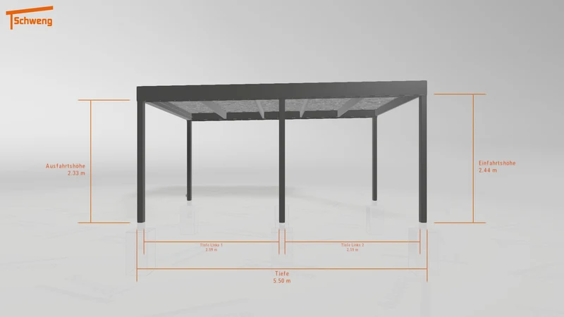 #DE Schweng Flachdachcarport C600 (ID 77mwm7) #MTG