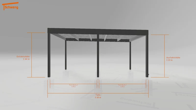 #DE Schweng Flachdachcarport C600 (ID 77mwm7) #MTG