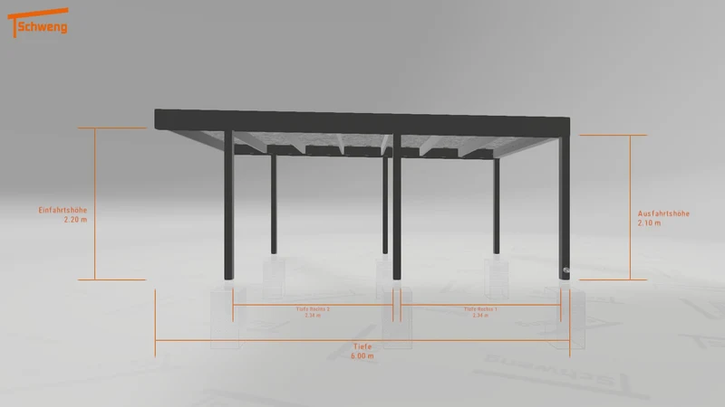 #AT Schweng Flachdachcarport C600+ (ID mj7kmv) #MTG