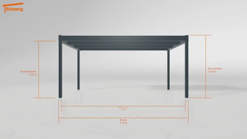 #DE Schweng Flachdachcarport C600+ (ID 77m3d7)