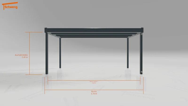 #DE Schweng Flachdachcarport C600+ (ID 77m3d7)