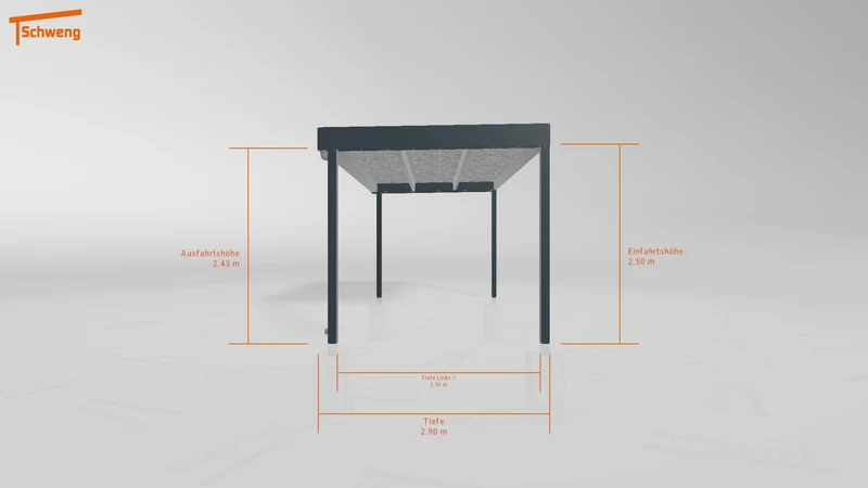 #DE Schweng Flachdachcarport C600+ (ID 77m3d7)
