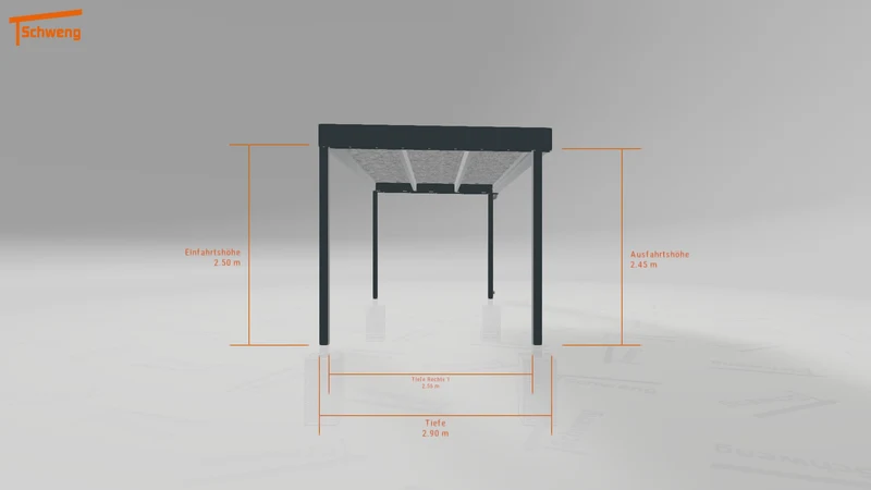#DE Schweng Flachdachcarport C600+ (ID 77m3d7)