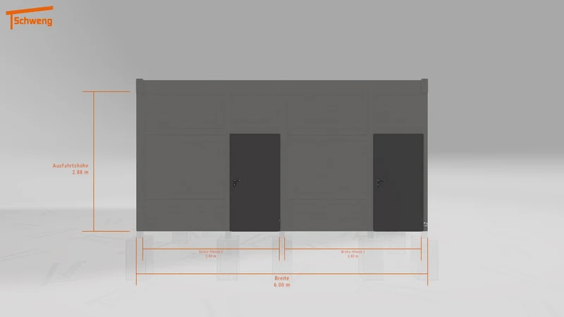 #DE Schweng Flachdachcarport C600 (ID g7g95r)
