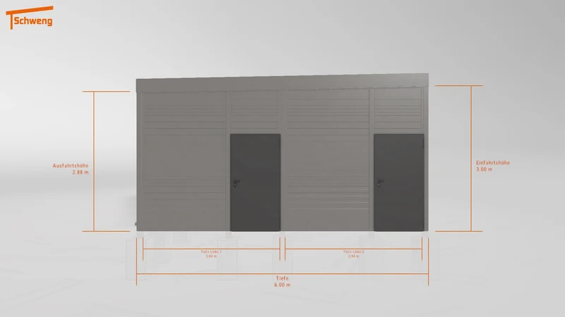#DE Schweng Flachdachcarport C600 (ID g7g95r)