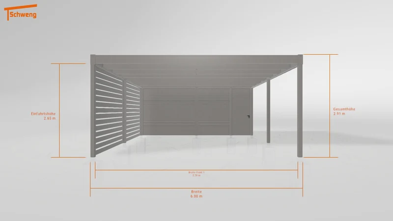 #DE Schweng Flachdachcarport C600 (ID 85b9dx) #MTG
