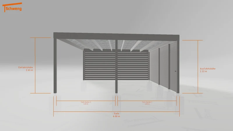 #DE Schweng Flachdachcarport C600 (ID 85b9dx) #MTG