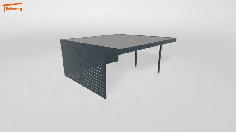 #DE Schweng Flachdachcarport C600+ (ID qdw7v4)