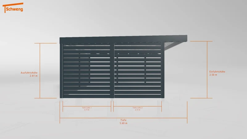 #DE Schweng Flachdachcarport C600+ (ID qdw7v4)