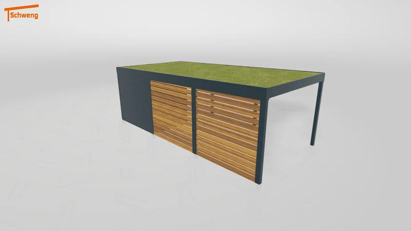 #DE Schweng Flachdachcarport C600+ (ID n5xwgr)