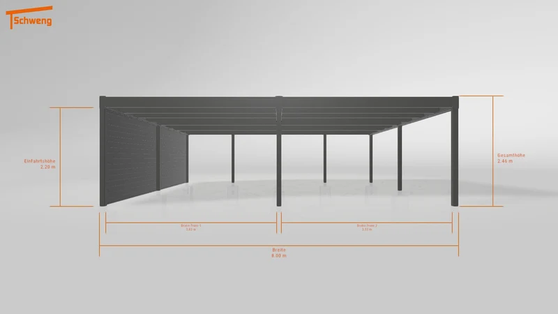 #AT Schweng Flachdachcarport C600 (ID 77mxp2)