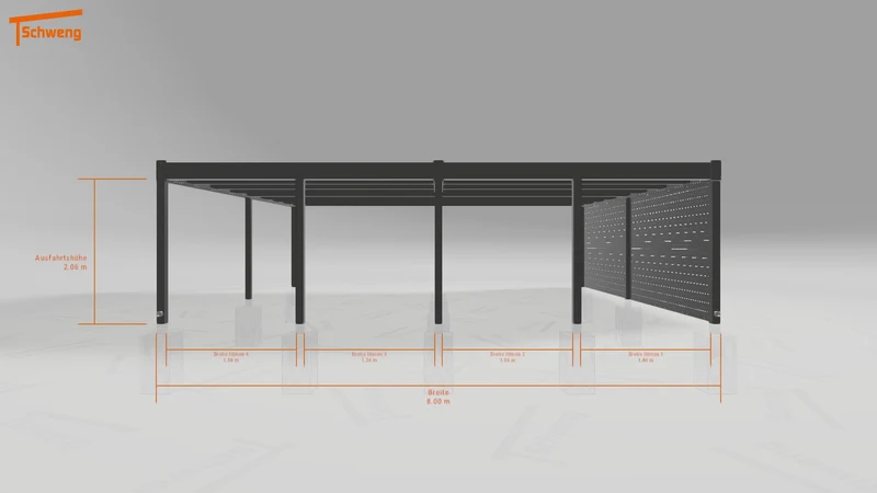 #AT Schweng Flachdachcarport C600 (ID 77mxp2)