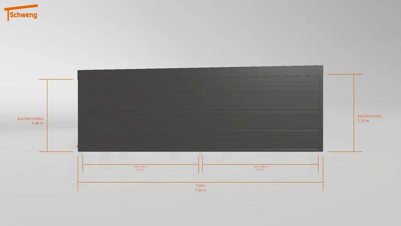 #AT Schweng Flachdachcarport C600 (ID 77mxp2)
