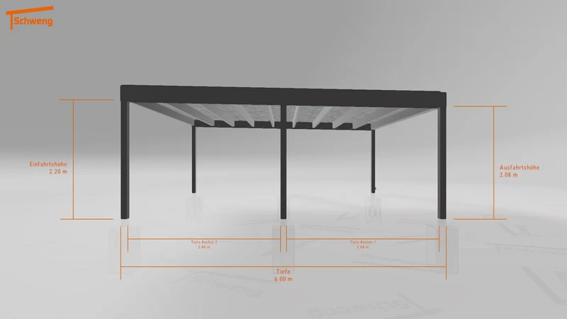 #DE Schweng Flachdachcarport C600+ (ID zbgrmg)