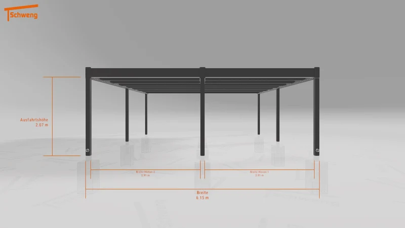 #DE Schweng Flachdachcarport C600+ (ID w3n4qr) #MTG