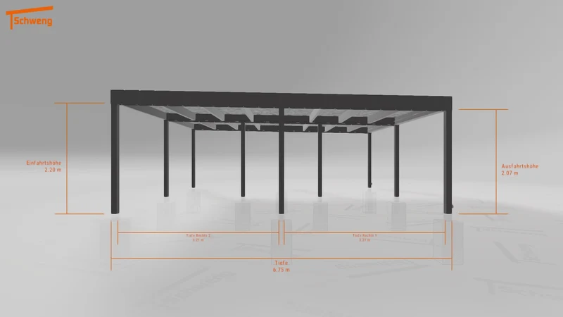 #DE Schweng Flachdachcarport C600+ (ID w3n4qr) #MTG