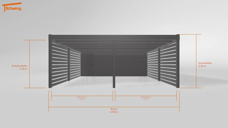 #DE Schweng Flachdachcarport C600+ (ID rjz4zp)