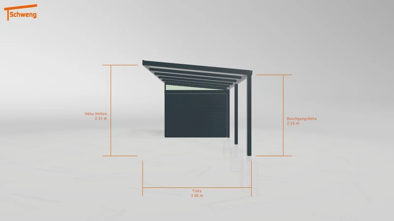 #DE Schweng Pultdachcarport S350 (ID 77m3p7)