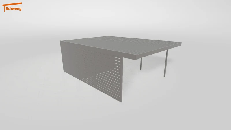 #DE Schweng Flachdachcarport C600 (ID 338dpw)