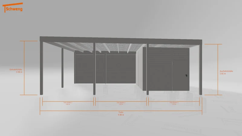 #DE Schweng Flachdachcarport C600 (ID bkgbjv) #MTG