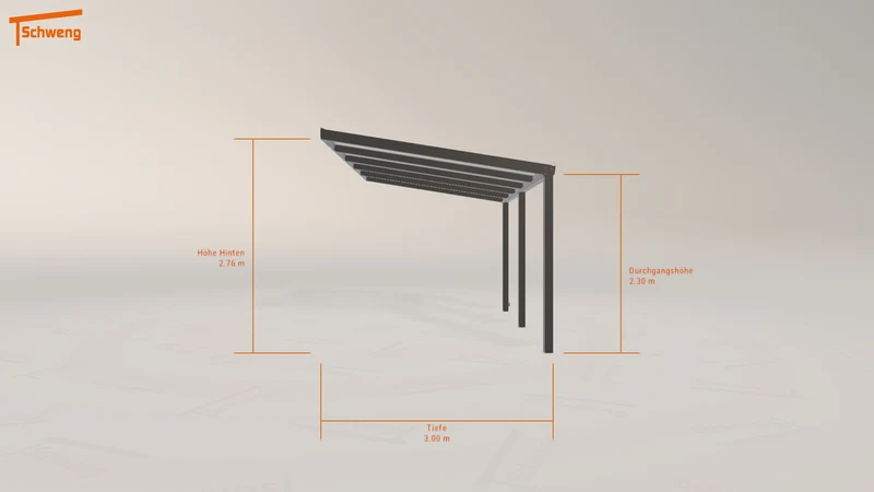 #DE Schweng Pultdachcarport S350 (ID 77md47) #MTG
