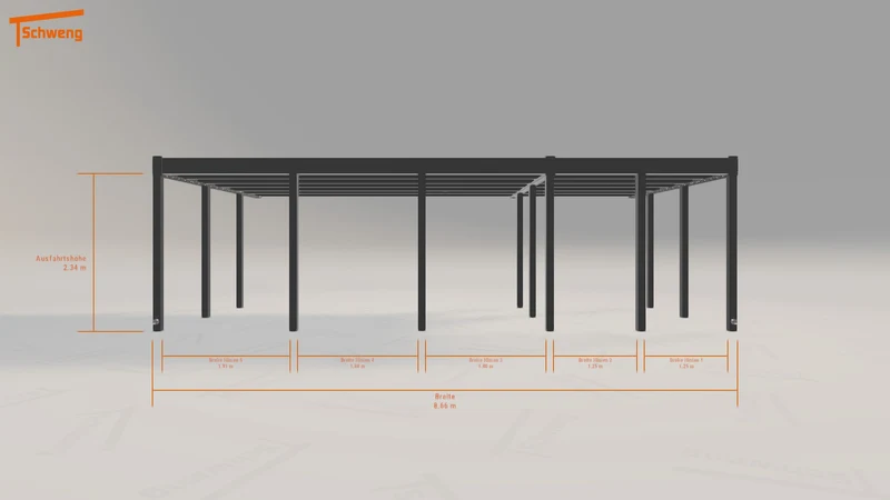 #DE Schweng Flachdachcarport C600+ (ID jj9kd9) #MTG