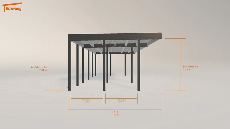 #DE Schweng Flachdachcarport C600+ (ID jj9kd9) #MTG