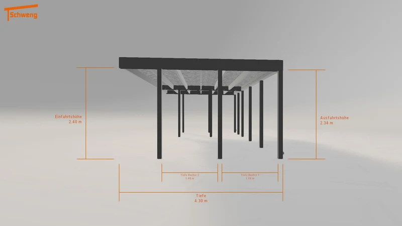 #DE Schweng Flachdachcarport C600+ (ID jj9kd9) #MTG