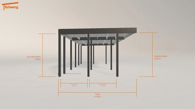 #DE Schweng Flachdachcarport C600 (ID 85bxqr) #MTG