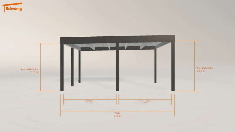 #DE Schweng Flachdachcarport C600 (ID pbj244)