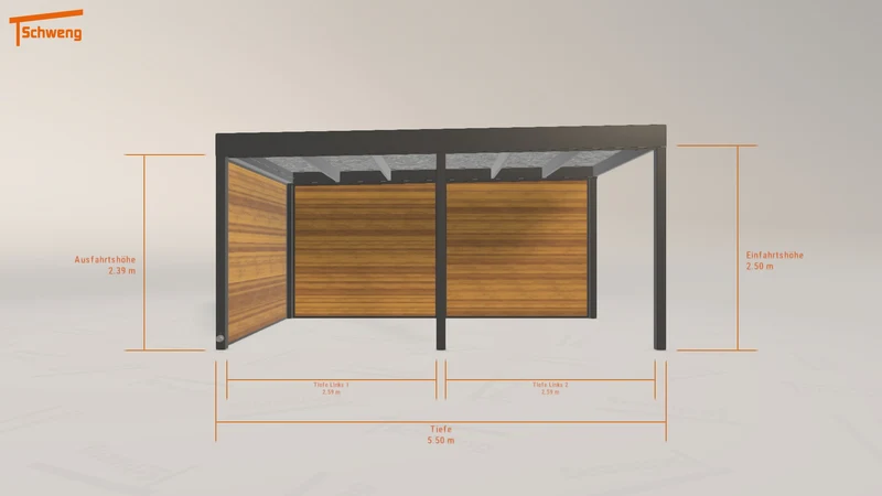 #DE Schweng Flachdachcarport C600 (ID qdwpmg) #MTG