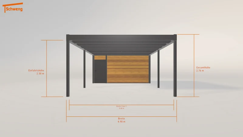 #DE Schweng Flachdachcarport C600 (ID 85bx4x) #MTG