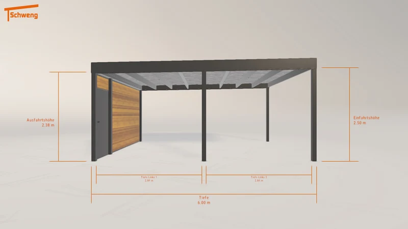 #DE Schweng Flachdachcarport C600 (ID 85bx4x) #MTG