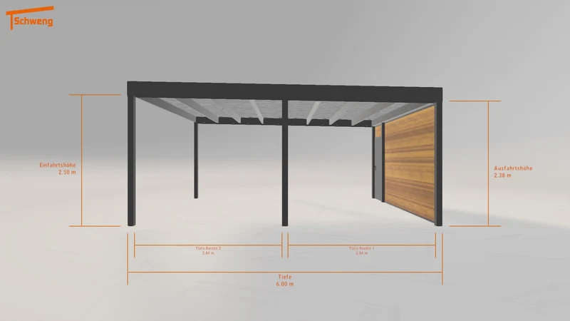 #DE Schweng Flachdachcarport C600 (ID 85bx4x) #MTG