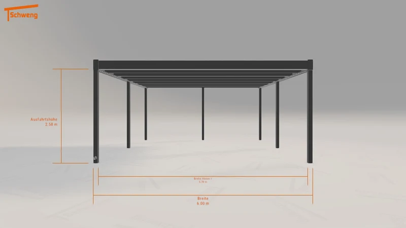 #DE Schweng Flachdachcarport C600+ (ID 85bxvw)