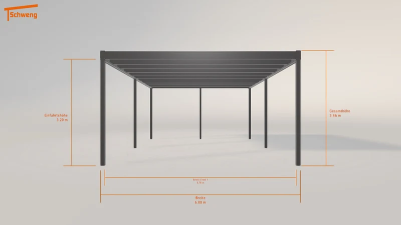 #DE Schweng Flachdachcarport C600+ (ID k2yknd) #MTG