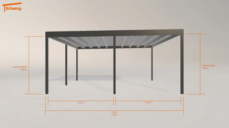 #DE Schweng Flachdachcarport C600+ (ID k2yknd) #MTG