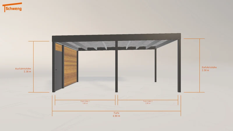#DE Schweng Flachdachcarport C600 (ID 42j987) #MTG