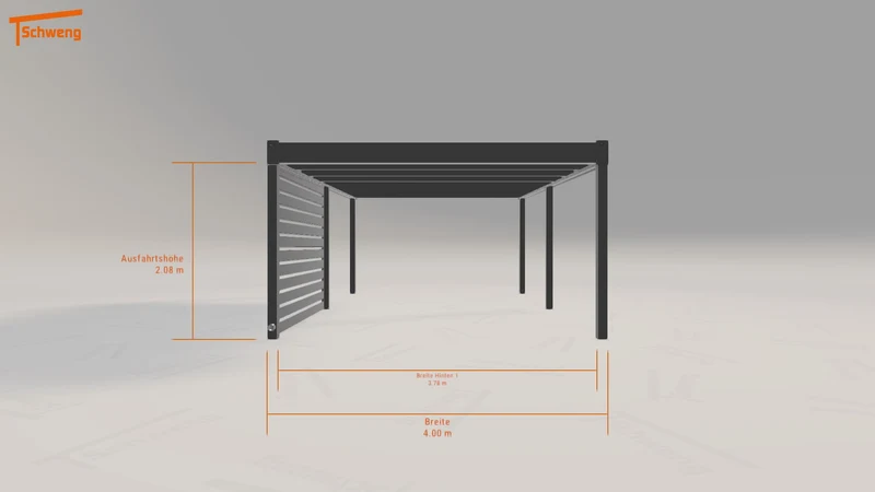#DE Schweng Flachdachcarport C600 (ID g7gnqp) #MTG