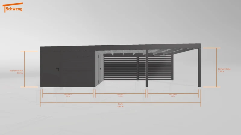 #DE Schweng Flachdachcarport C600 (ID jj97gm) #MTG