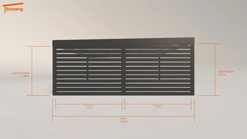 #DE Schweng Flachdachcarport C600+ (ID 85bxxw) #MTG